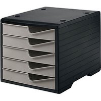 styro Schubladenbox styroswingbox  taupe 275-8430.7591, DIN C4 mit 5 Schubladen von styro