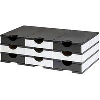styro Sortierstation styrodoc duo Standard schwarz/weiß mit 9 Fächer styro Sortierstation styrodoc duo Standard schwarz/weiß mit 9 Fächer von styro