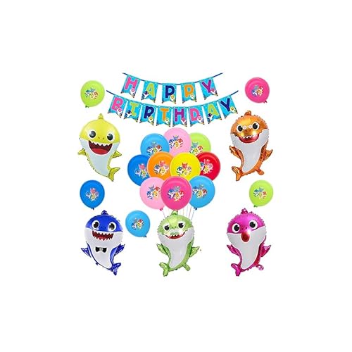SMLH smileh Geburtstag Dekoration Baby Shark Luftballons Baby Hai Alles Gute zum Geburtstag Girlande Kindergeburtstag Folienballons für Kinder Hai Thema Geburtstagsfeier Deko SMLH smileh Geburtstag Dekoration Baby Shark Luftballons Baby Hai Alles Gute zum Geburtstag Girlande Kindergeburtstag Folienballons für Kinder Hai Thema Geburtstagsfeier Deko von sufe