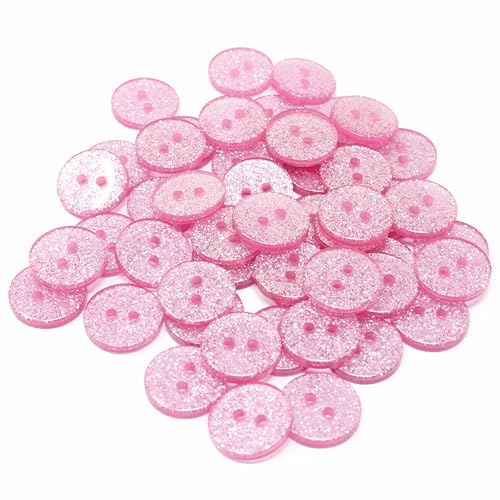 Special Touches Glitzernde Kunstharzknöpfe, rund, 15 mm, Rosa, 50 Stück Special Touches Glitzernde Kunstharzknöpfe, rund, 15 mm, Rosa, 50 Stück von sufe