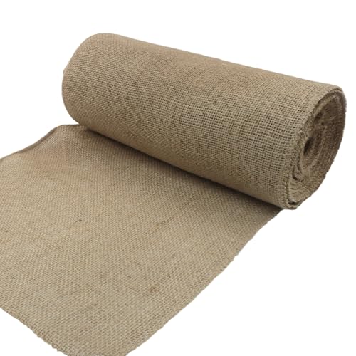 suiwotin Natürlicher Jutestoff, 30,5 cm breit, 9,1 m langes Juteband für Geschenkverpackungen, Hochzeitsdekorationen, rustikales Handwerk, Kränze und Heimdekoration (30 cm breit) von suiwotin