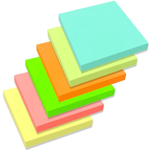 Haftnotizen Klebezettel, 76 x 76 mm Sticky Notes Kanariengelb, Selbstklebende Notizzettel Haftnotizen Blöcke für Büro Zuhause Schule Sitzung von sukevitor