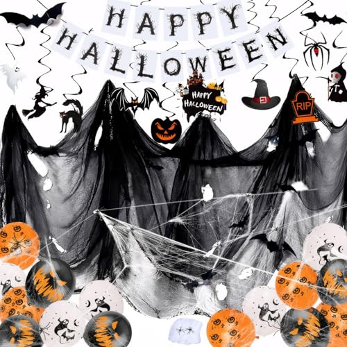 Sukudon Halloween Gruselig Girlande Party Banner Fledermaus Deko von sukudon
