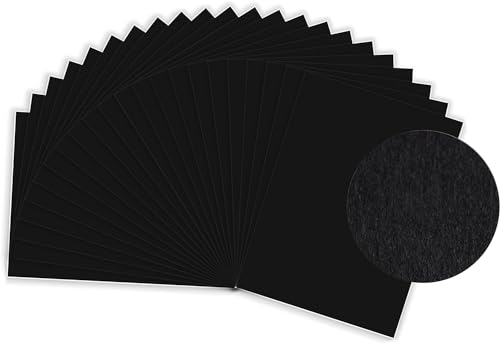 Sumico Fotokarton - 300g/m² - DIN A2-50 Bogen - schwarz- für Kindergärten und Schulen - zum Basteln, Gestalten und DIY (schwarz) von sumico