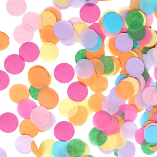 Biologisch abbaubares Konfetti aus Metallfolie & Glitzer, 30g bunte Kreise (1 Zoll) für Hochzeiten, Geburtstage, Valentinstag,Inkl. Sterne & Sequins von sundrerfect