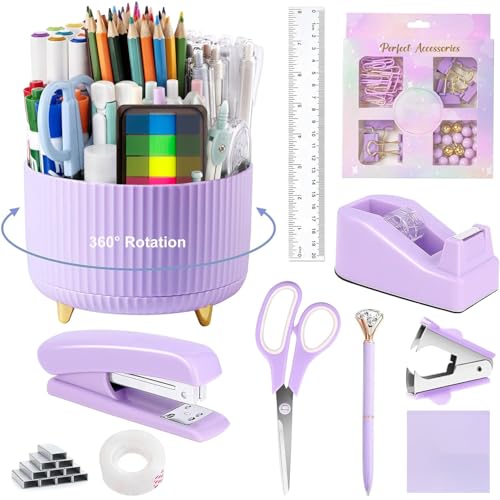 Bürobedarf, Schreibtischzubehör, mit Hefter, Klebebandspender, Heftklammerentferner, Schere, Kugelschreiber, Haftnotizen, transparentes Klebeband, Heftklammern, Schreibtisch-Organizer, Lineal, Ordner Bürobedarf, Schreibtischzubehör, mit Hefter, Klebebandspender, Heftklammerentferner, Schere, Kugelschreiber, Haftnotizen, transparentes Klebeband, Heftklammern, Schreibtisch-Organizer, Lineal, Ordner von suniya