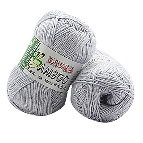 sunnymi Super Soft Ball Baby Wolle Garn Häkeln/Bambus Kohle Baumwollgarn/Geschenk/DIY Wolle Garn Strick Wolle/Pullover Hüte Schals Decke/50g (F, Bamboo Cotton Yarn) von sunnymi