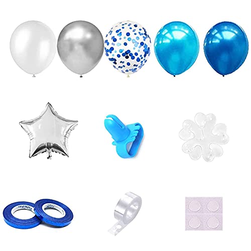 Felliserty Blaue Ballon Girlande Ballon Konfetti, KnüPfen Werkzeug, Klebe Band und Klebe Dekoration, für Geburtstag Feiern von sunree