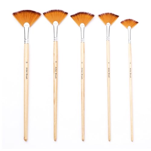 sunree 5-Teiliges Fächer-Pinsel-Set, Fächerpinsel zum Malen, Wie Abgebildet, Nylonhaar-Wasserfarben-Fächerpinsel sunree 5-Teiliges Fächer-Pinsel-Set, Fächerpinsel zum Malen, Wie Abgebildet, Nylonhaar-Wasserfarben-Fächerpinsel von sunree