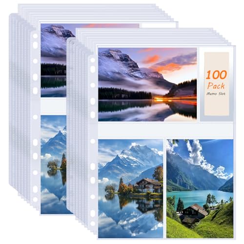 Fotohüllen für 600 Fotos à 10,2 x 15,2 cm, transparenter Fotoseitenschutz für 3-Ringbuch, doppelseitige Fotoalbum-Nachfüllseiten, Fototaschen, Fotohüllen, Binderblätter, 100 Stück Fotohüllen für 600 Fotos à 10,2 x 15,2 cm, transparenter Fotoseitenschutz für 3-Ringbuch, doppelseitige Fotoalbum-Nachfüllseiten, Fototaschen, Fotohüllen, Binderblätter, 100 Stück von superaimi