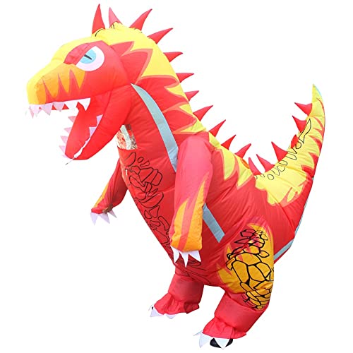 supgowea Aufblasbares Dinosaurier-Partykostüm für Erwachsene, Partykostüm, Cosplay-Kostüm für Erwachsene, Dinosaurier-Cartoon-Kleid von supgowea