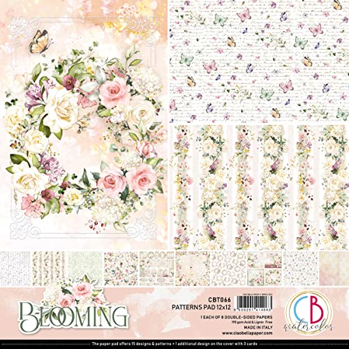 Ciao Bella Blooming 30,5 x 30,5 cm Bastelpapier, Papierbasteln von susiebsupplies