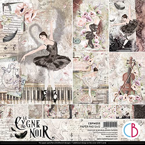 Ciao Bella Le Cygne Noir Block, doppelseitig, 30,5 x 30,5 cm Ciao Bella Le Cygne Noir Block, doppelseitig, 30,5 x 30,5 cm von susiebsupplies