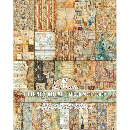 Ciao Bella Mixed Media Book A4 Maxi – 39 Musterseiten + 11 Ephemera-Seiten (Journey Ahead) von susiebsupplies