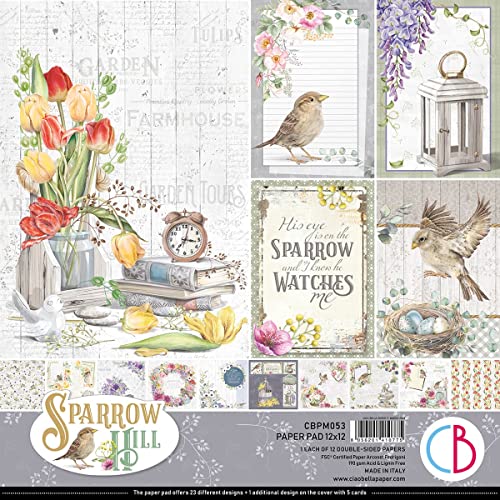 Ciao Bella Sparrow Hill Deko-Papierblock, 30,5 x 30,5 cm von susiebsupplies