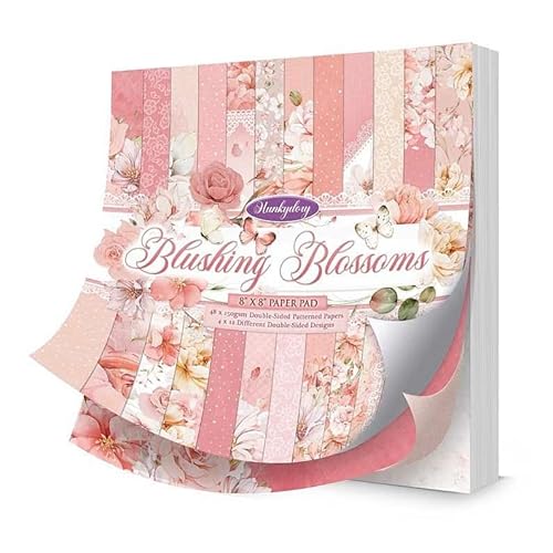 Hunkydory Blushing Blossoms Papierblock, 20,3 x 20,3 cm, 48 doppelseitige Papiere von susiebsupplies
