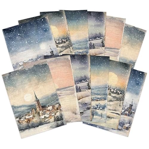 Hunkydory – Entzückende Designer-Karte, Packung enthält 12 Blatt (Mondlicht Winter) von susiebsupplies