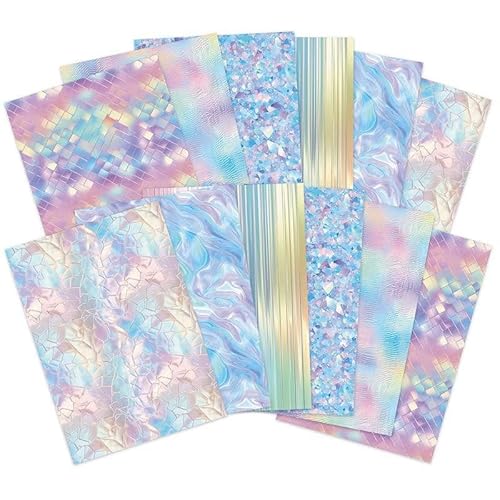 Hunkydory – Entzückende Designer-Karte, Packung enthält 12 Blatt (holografischer Schimmer) von susiebsupplies