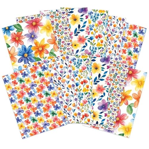 Hunkydory – Entzückende Designer-Karten-Packungen mit 12 Bögen (Regenbogen-Blumen) von susiebsupplies
