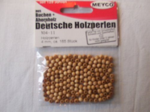 165 Holzperlen, ø 4mm -natur- schweiß- und speichelfest 165 Holzperlen, ø 4mm -natur- schweiß- und speichelfest von susurrus