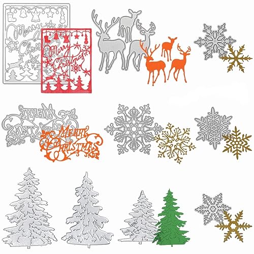 Sweetfamily 10 Stück Weihnachtsbaum Schneeflocke Stanzformen Weihnachten Metall Schablonen für DIY Scrapbook Kartenherstellung Supplies Sweetfamily 10 Stück Weihnachtsbaum Schneeflocke Stanzformen Weihnachten Metall Schablonen für DIY Scrapbook Kartenherstellung Supplies von sweetfamily