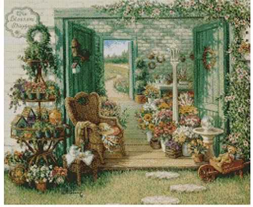 Spring Garden Kreuzstich-Kit, 250 x 200 Stiche, 56 x 47 cm groß, Kreuzstich-Set Spring Garden Kreuzstich-Kit, 250 x 200 Stiche, 56 x 47 cm groß, Kreuzstich-Set von sweethome