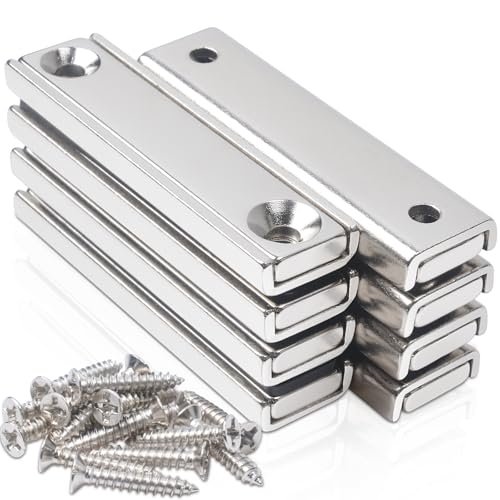 8 Stück Neodym Magnete Extra Stark, 50x13,5x5mm Magnete Stark Groß Schraubbar Magneten Rechteckmagnete Magnete mit Loch Magnetverschluss Senkkopf Magnet Industrielle Topfmagnet mit Schrauben 8 Stück Neodym Magnete Extra Stark, 50x13,5x5mm Magnete Stark Groß Schraubbar Magneten Rechteckmagnete Magnete mit Loch Magnetverschluss Senkkopf Magnet Industrielle Topfmagnet mit Schrauben von swihorab