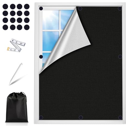 Verdunklungsfolie für Fenster, 100 x 145 cm Fenster Verdunkelung Magnetverschluss ohne Bohren Tragbare Reise Verdunkelungsrollo, Thermo Sonnenschutz Frei Geschnitten Dachfenster Verdunklungsstoff Verdunklungsfolie für Fenster, 100 x 145 cm Fenster Verdunkelung Magnetverschluss ohne Bohren Tragbare Reise Verdunkelungsrollo, Thermo Sonnenschutz Frei Geschnitten Dachfenster Verdunklungsstoff von swihorab