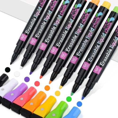 swihorab Whiteboard Marker, 8 Farben Whiteboard Stifte Magnetische, Trocken Abwischbar Marker mit Radierer für Fenster, White board Marker Magnetisch mit Feine Spitze, Geruchsarme Erase Marker swihorab Whiteboard Marker, 8 Farben Whiteboard Stifte Magnetische, Trocken Abwischbar Marker mit Radierer für Fenster, White board Marker Magnetisch mit Feine Spitze, Geruchsarme Erase Marker von swihorab