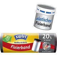 swirl® Müllbeutel Reißfest & Dicht 4695 20,0 l schwarz, 15 St. von swirl®