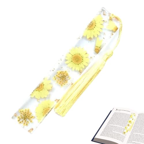 Lesezeichen für Frauen | Gepresste -Lesezeichen, transparentes Gänseblümchen-Epoxidharz-Buchmarker - Floraler Seitenmarker für Buchliebhaber, Frauen, Männer, beste Freunde Lesezeichen für Frauen | Gepresste -Lesezeichen, transparentes Gänseblümchen-Epoxidharz-Buchmarker - Floraler Seitenmarker für Buchliebhaber, Frauen, Männer, beste Freunde von syayw