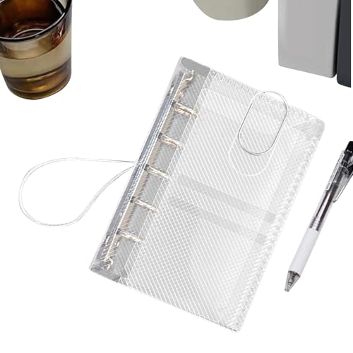 Transparenter Ordner,5-Ring Nachfüllbare Notizbuch Hülle | M5 Drei-Fach Foto Kartenhalter Ringbuch | Für Papier Aufbewahrung Home Schule Reise Kunst Organisation von syayw