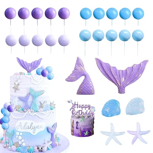 sylbx 27 Stück Kuchen Dekoration Meerjungfrau,Meer-jungfrau Kuchen Dekoration,Topper Meerjungfrau Schwanz,Meer-jungfrau Kuchen Topper,Ozean Theme Tortendeko für Mädchen Junge Party Torten Deko sylbx 27 Stück Kuchen Dekoration Meerjungfrau,Meer-jungfrau Kuchen Dekoration,Topper Meerjungfrau Schwanz,Meer-jungfrau Kuchen Topper,Ozean Theme Tortendeko für Mädchen Junge Party Torten Deko von sylbx