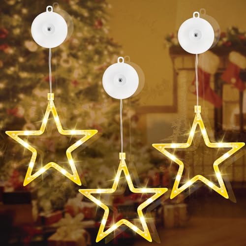 sylvwin LED Sterne Weihnachtsdeko Fenster 3 Stück,10 LED Weihnachtsdeko Innen mit Timer, Warmweiß Lichterkette Sterne für Fenster Deko Weihnachten Deko, Balkon, Party, Hochzeit sylvwin LED Sterne Weihnachtsdeko Fenster 3 Stück,10 LED Weihnachtsdeko Innen mit Timer, Warmweiß Lichterkette Sterne für Fenster Deko Weihnachten Deko, Balkon, Party, Hochzeit von sylvwin