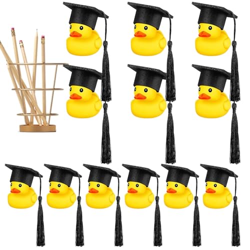 Abschlussgummi Enten | Weich und süß mit schwarzer Kappe | Partybevorzugungen | Dekorative Abschlussgeschenke für Themenpartys, Geburtstage, Schulveranstaltungen, Feierdekoration Abschlussgummi Enten | Weich und süß mit schwarzer Kappe | Partybevorzugungen | Dekorative Abschlussgeschenke für Themenpartys, Geburtstage, Schulveranstaltungen, Feierdekoration von szaluyk