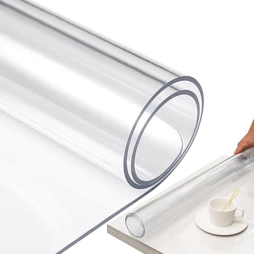 Clear Desk Matte, transparente Kunststofftisch-Beschützer ohne Rutsch, wasserdicht und ist leicht mit einem feuchten Tuch zu wischen, von szaluyk