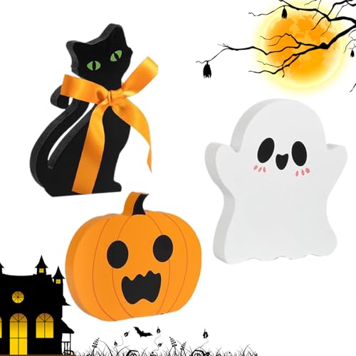 Halloween Tischschilder - rustikales Herzstückschilder, abgestufte Tablettdekoration | 3x hölzerne Tischdekorationen für, Happy Stufen -Tablettschild für Partydekor, Bauernhausstil Halloween Tischschilder - rustikales Herzstückschilder, abgestufte Tablettdekoration | 3x hölzerne Tischdekorationen für, Happy Stufen -Tablettschild für Partydekor, Bauernhausstil von szaluyk