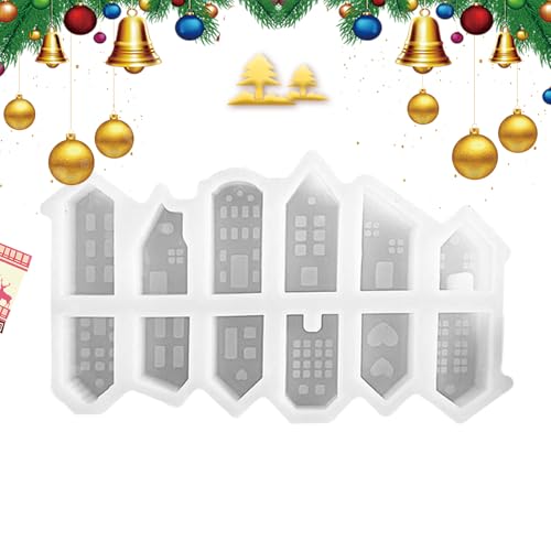 Silikonformen Für Kerzen, Haus Silikonform, Wiederverwendbare 12 Häuser Form Für Weihnachtstischdekoration Kerzen Harz Handwerk Seife Silikonformen Für Kerzen, Haus Silikonform, Wiederverwendbare 12 Häuser Form Für Weihnachtstischdekoration Kerzen Harz Handwerk Seife von szaluyk
