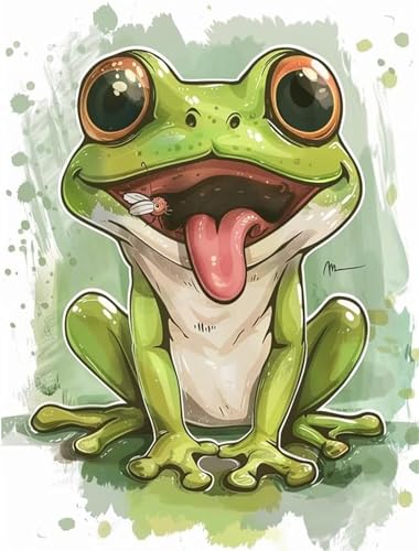 Paint by Numbers,Animal Green Paint by Numbers Kits on Canvas for Adults,DIY with frame Hand Painted Oil Painting Kits,with Brushes Easy Acrylic Pigment Drawing Paintwork for Home Wall Decor 50x65cm von taesdvry