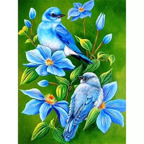 Paint by Numbers,Blue Flowers Birds Paint by Numbers Kits on Canvas for Adults,DIY with frame Hand Painted Oil Painting Kits,with Brushes Easy Acrylic Pigment Drawing for Home Wall Decor 30x40cm Paint by Numbers,Blue Flowers Birds Paint by Numbers Kits on Canvas for Adults,DIY with frame Hand Painted Oil Painting Kits,with Brushes Easy Acrylic Pigment Drawing for Home Wall Decor 30x40cm von taesdvry