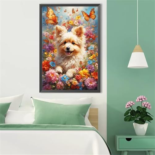 Paint by Numbers,Dog Flower Plant Paint by Numbers Kits on Canvas for Adults,DIY with frame Hand Painted Oil Painting Kits,with Brushes Easy Acrylic Pigment Drawing for Home Wall Decor 30x40cm Paint by Numbers,Dog Flower Plant Paint by Numbers Kits on Canvas for Adults,DIY with frame Hand Painted Oil Painting Kits,with Brushes Easy Acrylic Pigment Drawing for Home Wall Decor 30x40cm von taesdvry