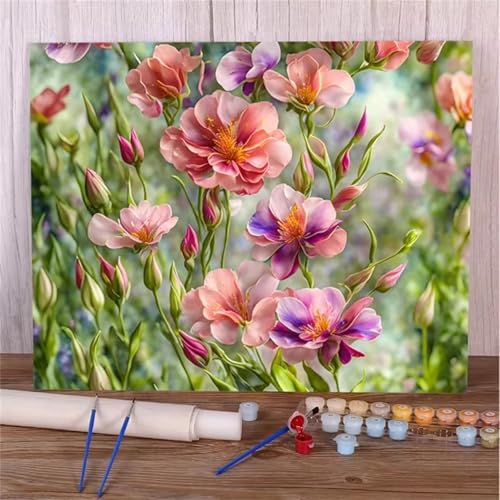 Paint by Numbers,Flower Field Plants Paint by Numbers Kits on Canvas for Adults,DIY with frame Hand Painted Oil Painting Kits,with Brushes Easy Acrylic Pigment Drawing for Home Wall Decor 30x40cm Paint by Numbers,Flower Field Plants Paint by Numbers Kits on Canvas for Adults,DIY with frame Hand Painted Oil Painting Kits,with Brushes Easy Acrylic Pigment Drawing for Home Wall Decor 30x40cm von taesdvry