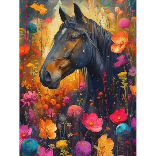 Paint by Numbers,Flower Horse Paint by Numbers Kits on Canvas for Adults,DIY with frame Hand Painted Oil Painting Kits,with Brushes Easy Acrylic Pigment Drawing Paintwork for Home Wall Decor 30x40cm Paint by Numbers,Flower Horse Paint by Numbers Kits on Canvas for Adults,DIY with frame Hand Painted Oil Painting Kits,with Brushes Easy Acrylic Pigment Drawing Paintwork for Home Wall Decor 30x40cm von taesdvry