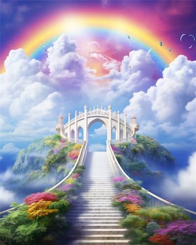 Paint by Numbers,Heaven Rainbow Paint by Numbers Kits on Canvas for Adults,DIY with frame Hand Painted Oil Painting Kits,with Brushes Easy Acrylic Pigment Drawing Paintwork for Home Wall Decor 50x65cm Paint by Numbers,Heaven Rainbow Paint by Numbers Kits on Canvas for Adults,DIY with frame Hand Painted Oil Painting Kits,with Brushes Easy Acrylic Pigment Drawing Paintwork for Home Wall Decor 50x65cm von taesdvry