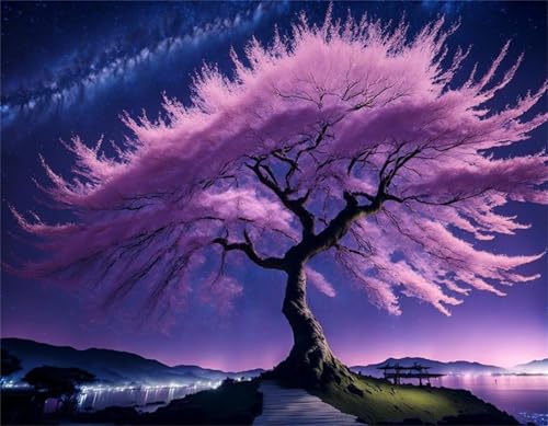 Paint by Numbers,Purple Tree Paint by Numbers Kits on Canvas for Adults,DIY Without Frame Hand Painted Oil Painting Kits,with Brushes Easy Acrylic Pigment Drawing Paintwork for Home Wall Decor 55x70cm Paint by Numbers,Purple Tree Paint by Numbers Kits on Canvas for Adults,DIY Without Frame Hand Painted Oil Painting Kits,with Brushes Easy Acrylic Pigment Drawing Paintwork for Home Wall Decor 55x70cm von taesdvry