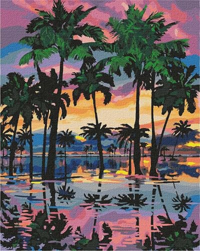 Paint by Numbers,Tropical Plants Paint by Numbers Kits on Canvas for Adults,DIY with frame Hand Painted Oil Painting Kits,with Brushes Easy Acrylic Pigment Drawing for Home Wall Decor 30x40cm Paint by Numbers,Tropical Plants Paint by Numbers Kits on Canvas for Adults,DIY with frame Hand Painted Oil Painting Kits,with Brushes Easy Acrylic Pigment Drawing for Home Wall Decor 30x40cm von taesdvry
