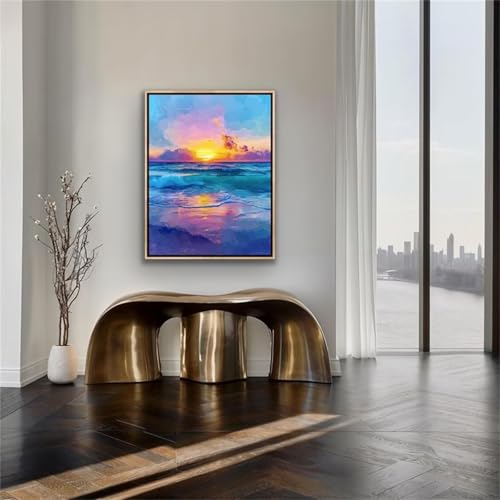 taesdvry Malen Nach Zahlen Erwachsene,DIY Sonnenuntergang Meer Ölgemälde-Set auf Leinwand mit Pinseln und Acrylpigment,Handgemalt Ölgemälde Malen nach Zahlen für Home Decor mit Rahmen,45x60cm taesdvry Malen Nach Zahlen Erwachsene,DIY Sonnenuntergang Meer Ölgemälde-Set auf Leinwand mit Pinseln und Acrylpigment,Handgemalt Ölgemälde Malen nach Zahlen für Home Decor mit Rahmen,45x60cm von taesdvry