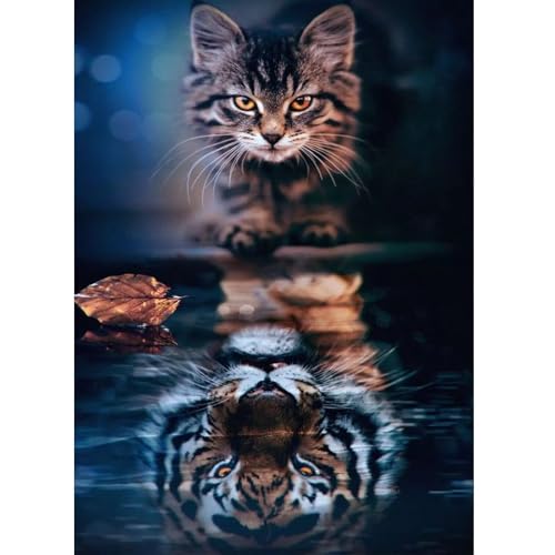 taesdvry Malen Nach Zahlen Erwachsene Katze Tiger,DIY Handgemalt Ölgemälde Leinwand Kits für AnfÃnger,mit Pinseln Acrylfarben Paint by Numbers Kits fur Heimdekoration mit Rahmen,40x50cm taesdvry Malen Nach Zahlen Erwachsene Katze Tiger,DIY Handgemalt Ölgemälde Leinwand Kits für AnfÃnger,mit Pinseln Acrylfarben Paint by Numbers Kits fur Heimdekoration mit Rahmen,40x50cm von taesdvry