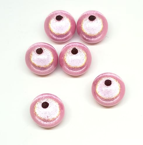 taffbeads 15 Stück 12 mm 3D-Illusion Miracle Acrylperlen für DIY Handwerk und Schmuckherstellung (Rosa) von taffbeads