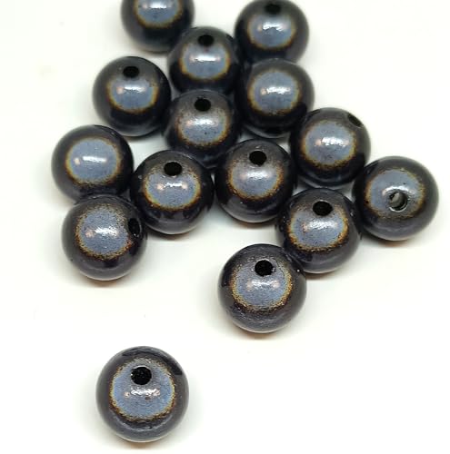 taffbeads 25 Stück 10 mm 3D-Illusion Miracle Acrylperlen für DIY Handwerk und Schmuckherstellung (schwarz) von taffbeads